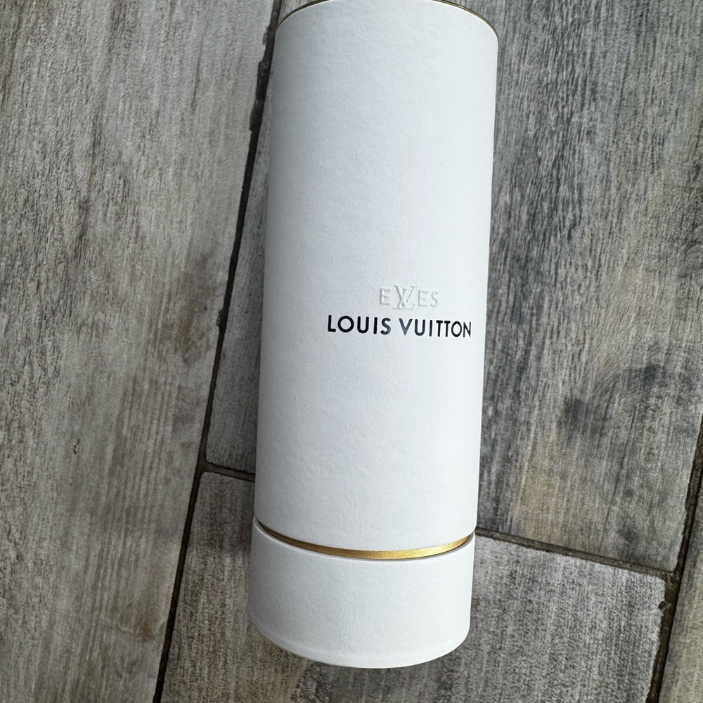 Louis Vuitton Ivory and Gold Cylinder Case